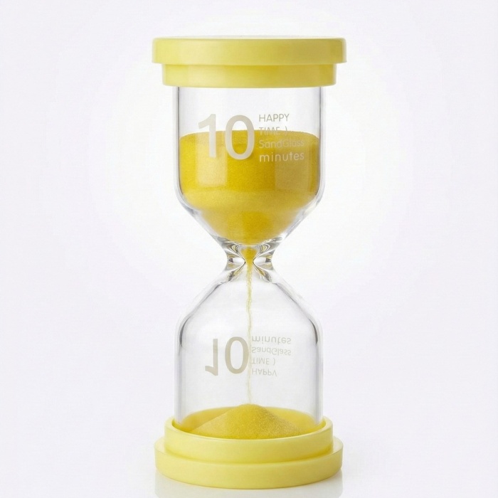 ® Yeni Ürün Renkli 10 Dakika Kum SaatiDekoratif Cam Zamanlayıcı -Mutfak, Ders ve Oyun Süre Ölçer